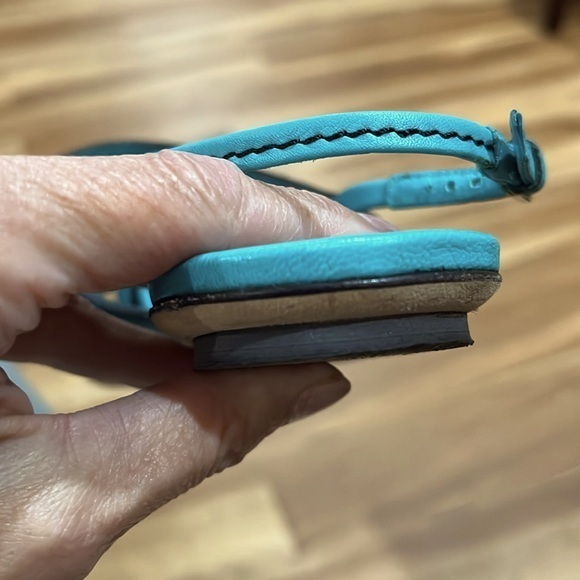 Gucci Horse Bit Sandal Tassel Thong Teal - Picture 9 of 13